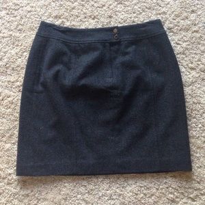 Black tweed think knit midi mini pencil skirt