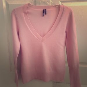 Pink v neck sweater