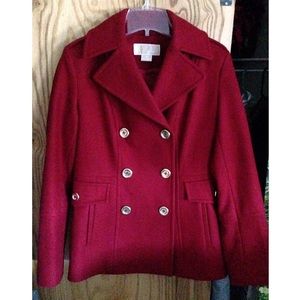 Red MK peacoat