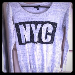 Long sleeved nyc sequin shirt!