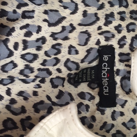 White genuine leather coat - Picture 2 of 3