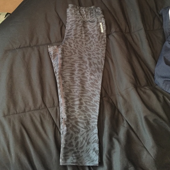 Black Reebok Capri leggings for workout