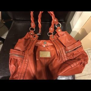 Orange red fashionable purse