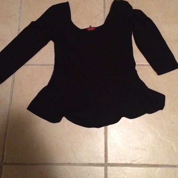 Express black peplum top
