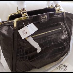 Coach Amelia ostrich emb/leather expresso satchel