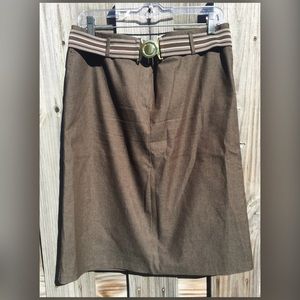 Brown Skirt with Buckle