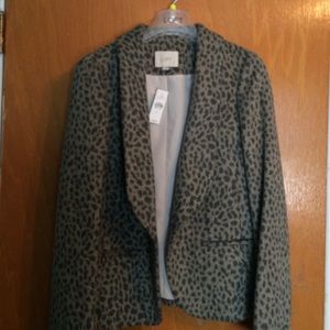 Animal print blazer