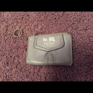 Coach lavender/light blue skinny wallet