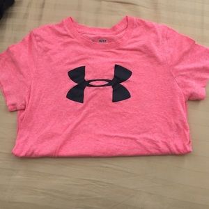 Pink under armour tshirt
