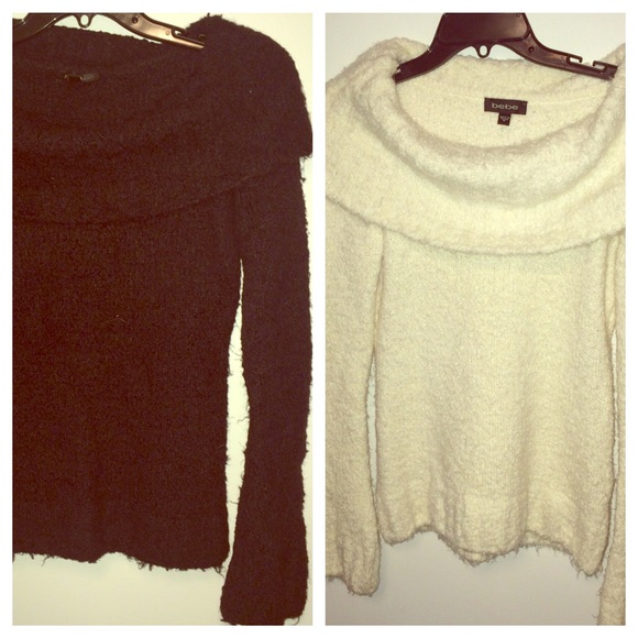 Bebe Off Shoulder Sweater Bundle (2)