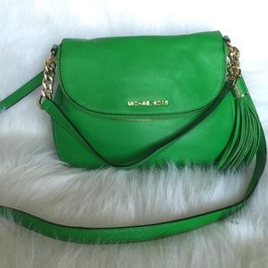 Authentic MK green cross body bag