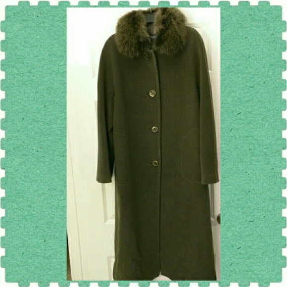 J. Crew Jackets & Blazers - (clearance)Boutique wool coat with soft fur collar