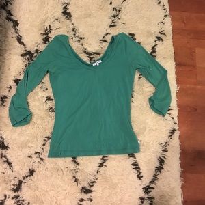 James Perse green top