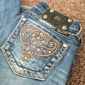 Miss me boot cut jeans with gold detailing