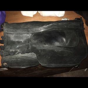 Horse back riding suede half chaps