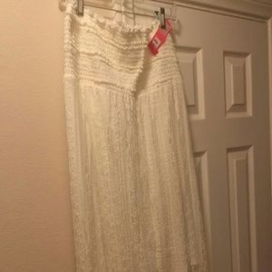 Xhilaration hi-lo strapless maxi-dress