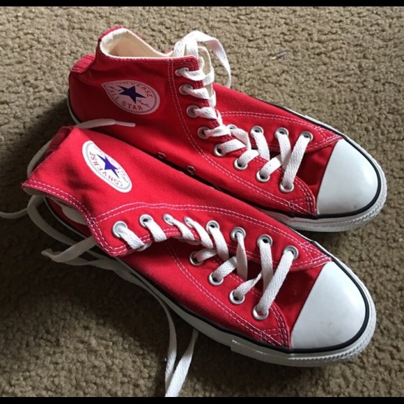 Red high top converse