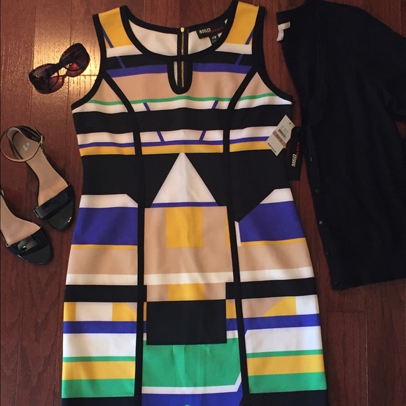 Miss Sixty Mod Print Dress For Work or Play Sz 12