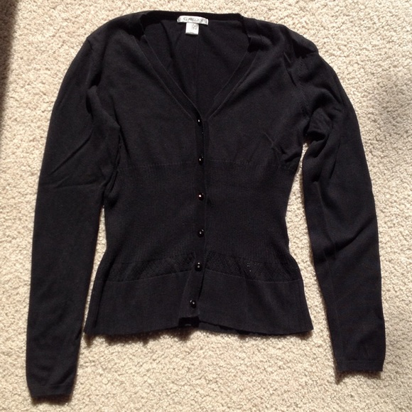 Black cardigan with beautiful buttons and details! - Picture 1 of 4