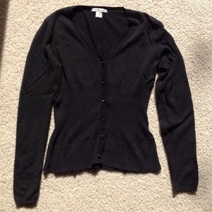 Black cardigan with beautiful buttons and details!