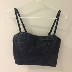 Jean crop top