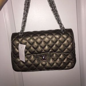 Gunmetal handbag