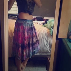 Tie dye hippie skirt