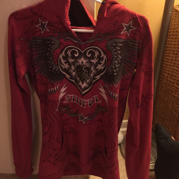 Sinful Long Sleeve Hoodie Medium