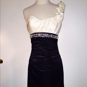 Black and white prom dress