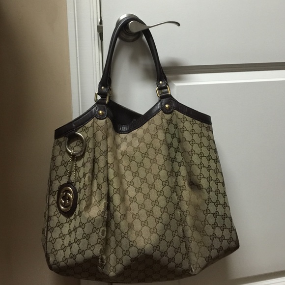 Gucci Large Sukey Brown Handbag - AUTHENTIC!