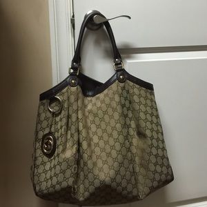 Gucci Large Sukey Brown Handbag - AUTHENTIC!
