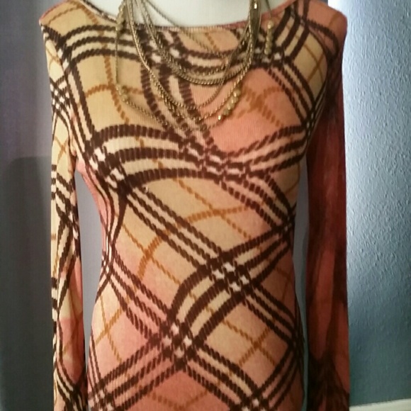 Plaid top in Autumn colors