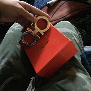 Red & Gold Ferragamo Belt