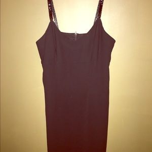 Black dress with bead-straps