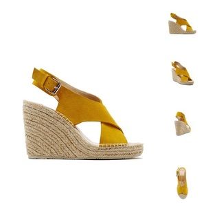 New Dolce Vita yellow suede wedges
