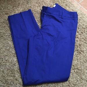 Cobalt blue slim cropped Gap pants