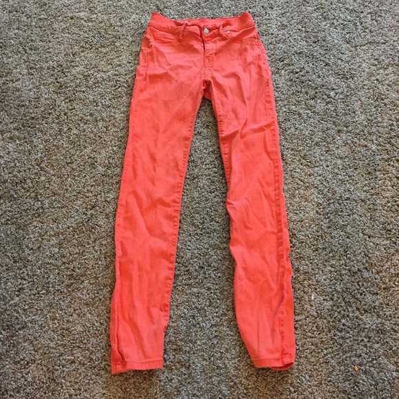 Urban Outfitters legging jeans peach colored