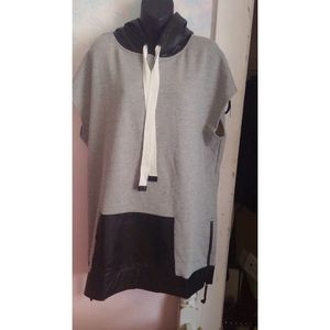 Sleeveless Heather Grey Sweatshirt Tunic