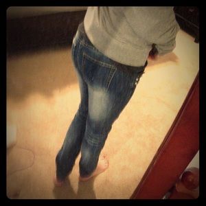 Almost famous embellished skinny jeans size 3