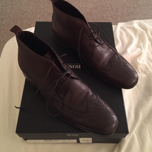 Men's dark brown Hugo boss shoes