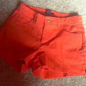 Bright orange shorts!