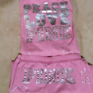 PINK jacket & sweat pants set