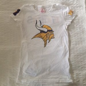 Victoria's Secret Pink Vikings V-neck Tee