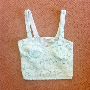 Charlotte Russe crop top (mint colored)