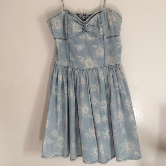 denim sunflower dress