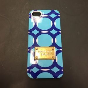 MK pattern blue iPhone 5 phone cover