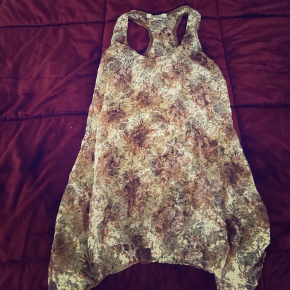 Charlotte Russe sheer racer back tank top
