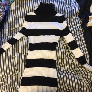 Striped turtleneck