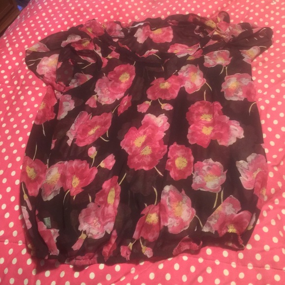 Ann Taylor loft short sleeve blouse large