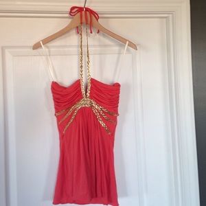 Coral Sky top w/ gold hardware